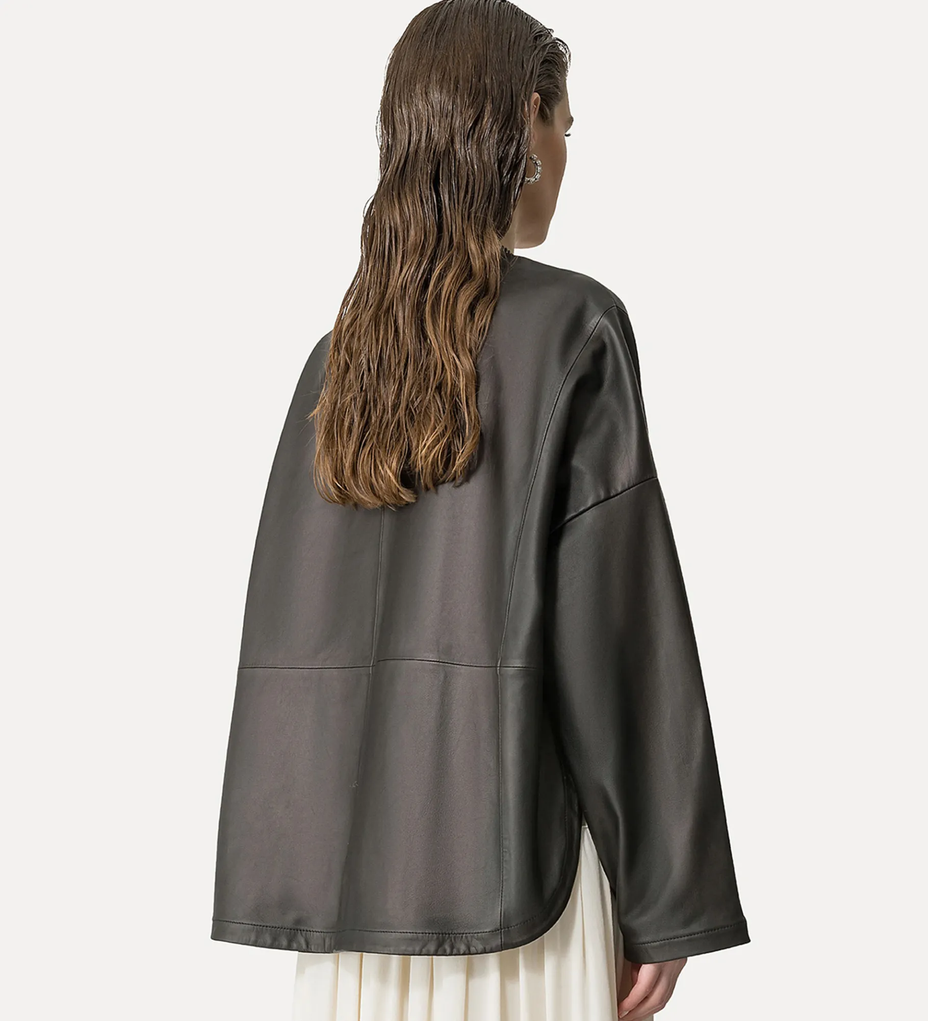 Hot forte_forte kimono in nappa abisso