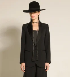 Best forte_forte la giacca smoking in enver satin nero