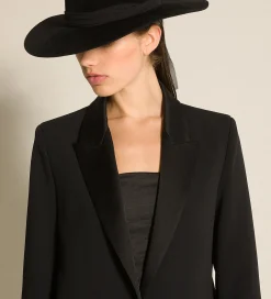 Best forte_forte la giacca smoking in enver satin nero
