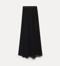Discount forte_forte la gonna in georgette di seta nero