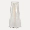 Hot forte_forte la gonna in georgette laminata light gold