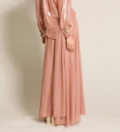Best forte_forte la gonna in georgette laminata rose