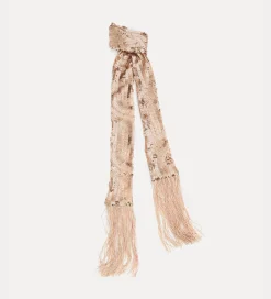 Hot forte_forte la sciarpa sottile in micro–paillettes rose