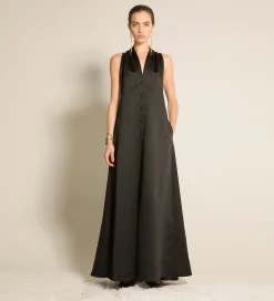 Sale forte_forte l’abito couture in contemporary duchesse nero