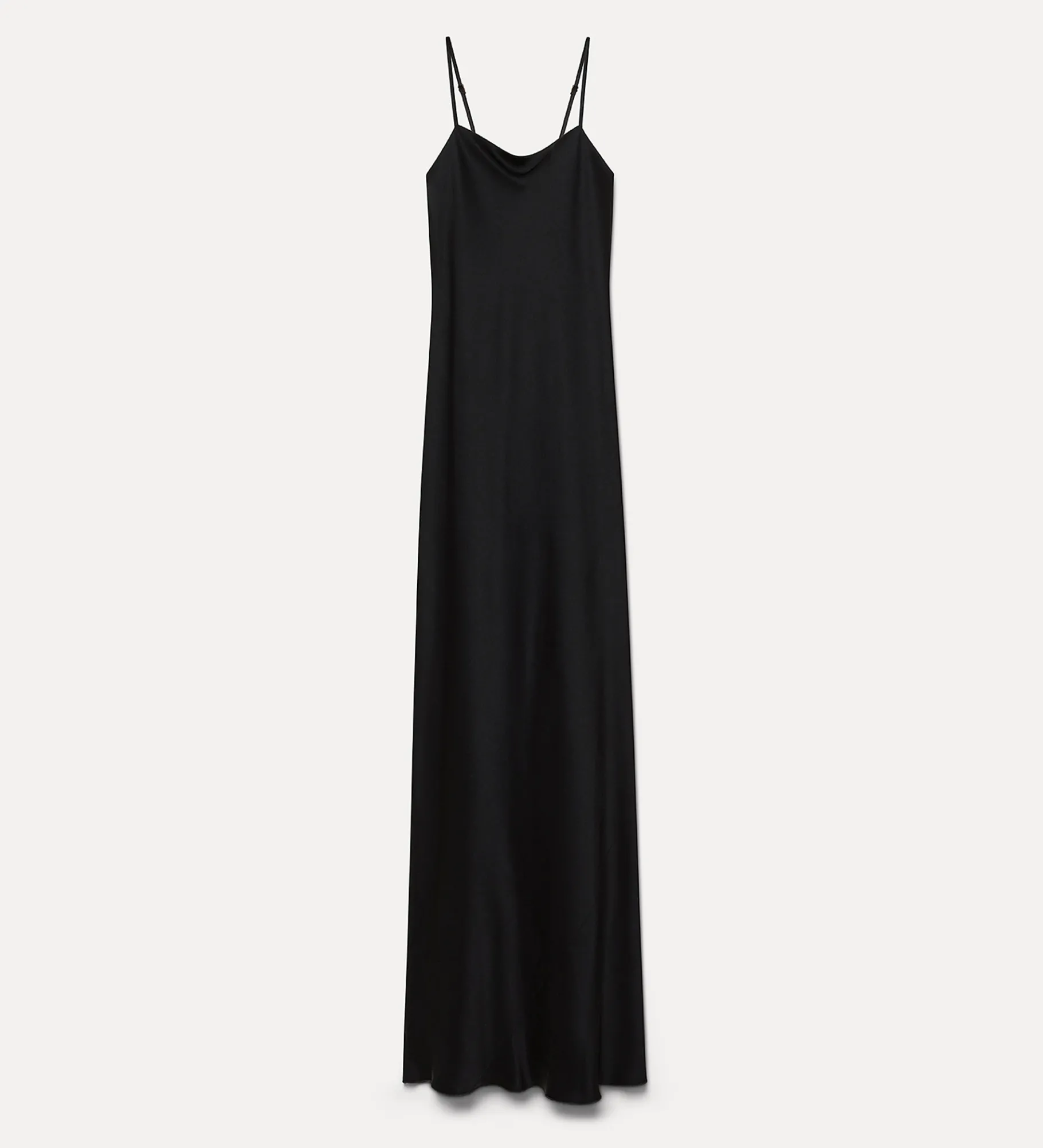 Hot forte_forte lo slip dress in raso enver satin nero