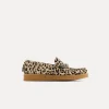 Fashion forte_forte mocassino in cavallino animalier con strass animalier