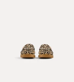 Fashion forte_forte mocassino in cavallino animalier con strass animalier