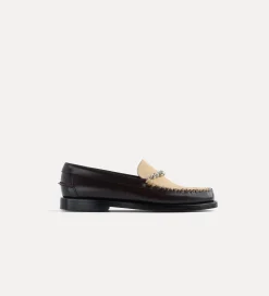 Outlet forte_forte mocassino in vitello e cavallino con strass burgundy