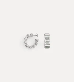 New forte_forte orecchini a cerchio con cristalli crystal