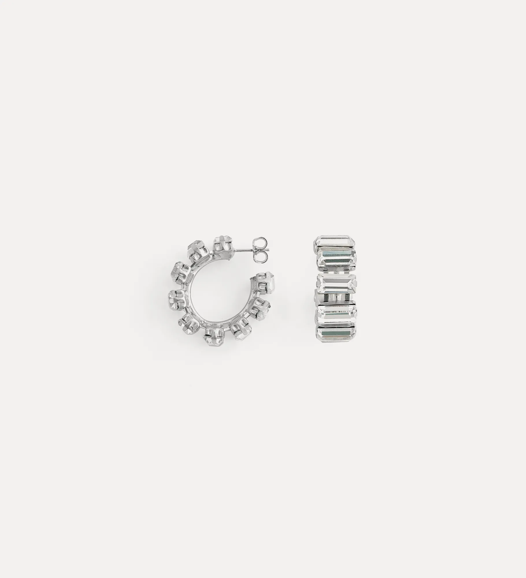New forte_forte orecchini a cerchio con cristalli crystal