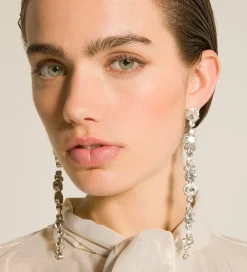 Hot forte_forte orecchini pendente con strass  crystal
