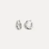 New forte_forte orecchini pendenti con strass argento argento