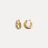 Clearance forte_forte orecchini pendenti con strass oro