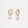 Discount forte_forte orecchini scultura placcati oro 18k con perla perla