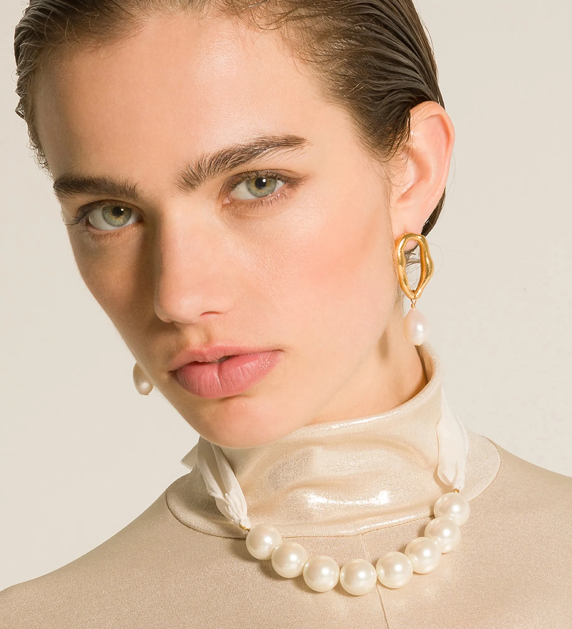 Discount forte_forte orecchini scultura placcati oro 18k con perla perla
