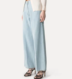 Fashion forte_forte pantalone 5 tasche bleach