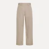 Outlet forte_forte pantalone cargo in misto lino sabbia dune