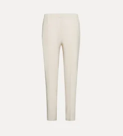 Fashion forte_forte pantalone essential in cady crêpe stretch ivory