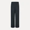 Discount forte_forte pantalone flat front nero abisso