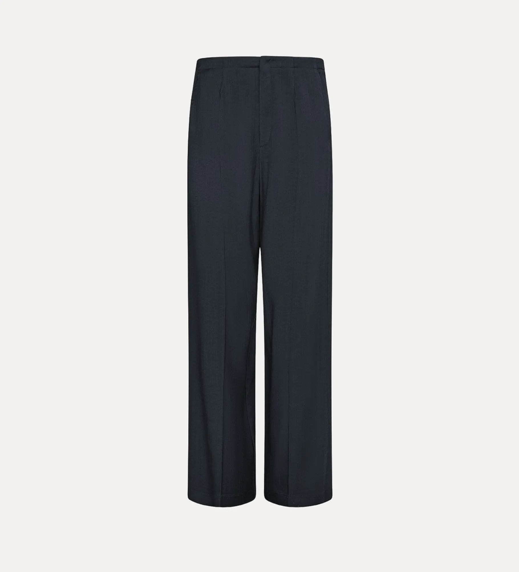 Discount forte_forte pantalone flat front nero abisso