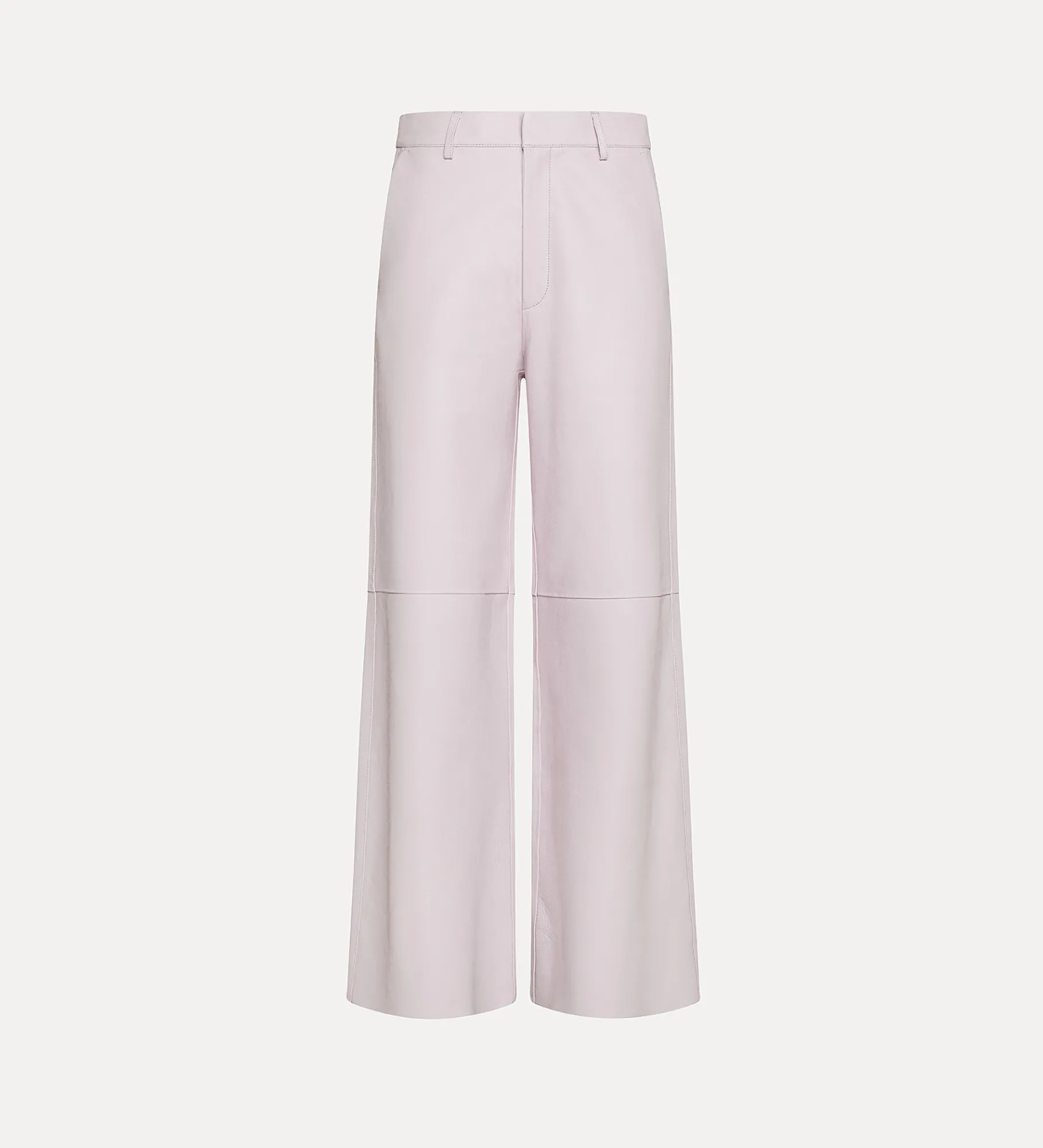 Outlet forte_forte pantalone gamba larga in nappa oyster