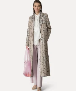 Outlet forte_forte pantalone gamba larga in nappa oyster