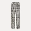 Fashion forte_forte pantalone palazzo in vichy di cotone abisso