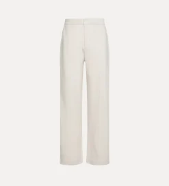 Online forte_forte pantalone sartoriale punto stoffa avorio ivory