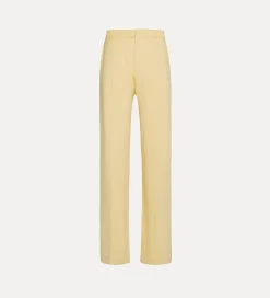 Hot forte_forte pantalone sartoriale punto stoffa giallo ananas