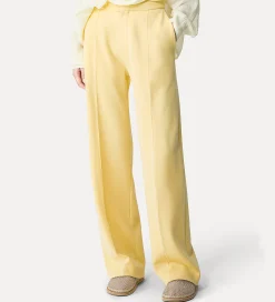 Hot forte_forte pantalone sartoriale punto stoffa giallo ananas