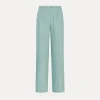 Clearance forte_forte pantaloni con pence in lino acqua
