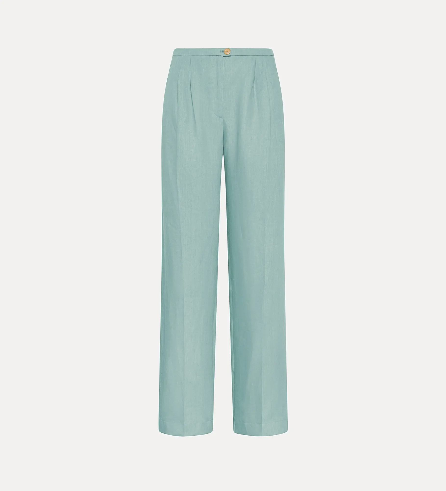 Clearance forte_forte pantaloni con pence in lino acqua