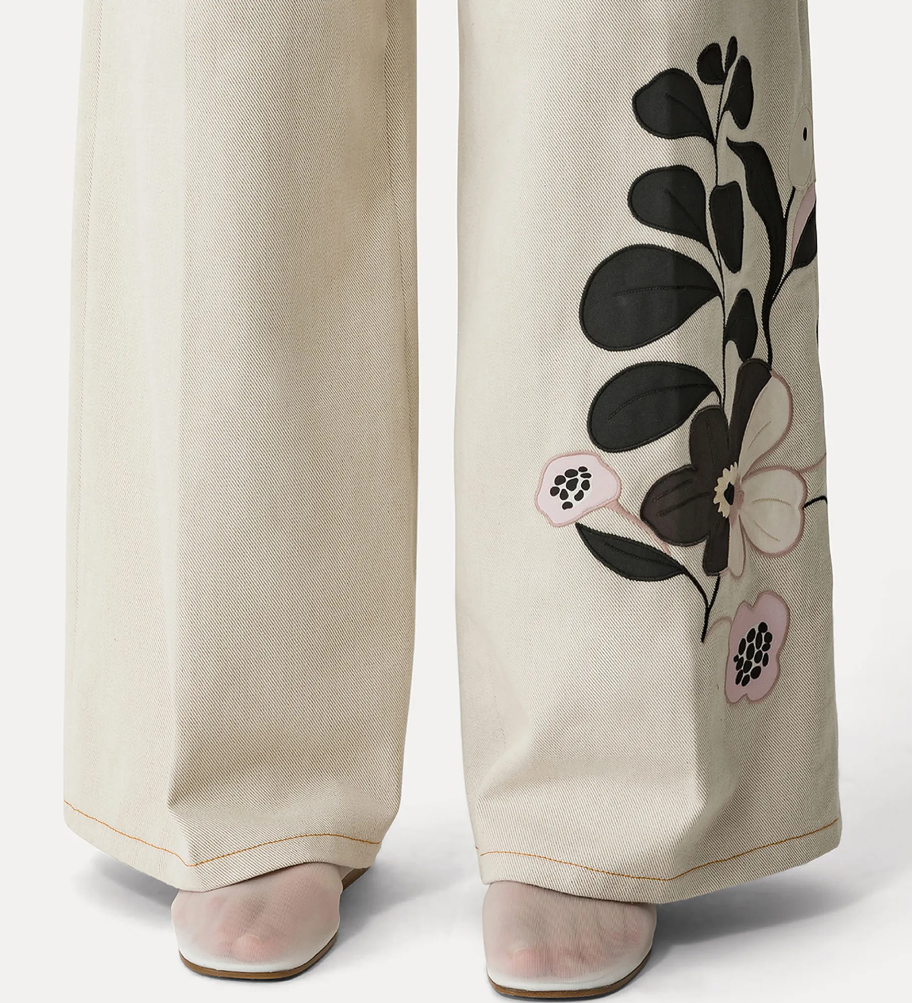 Hot forte_forte pantaloni cotone 5 tasche dune