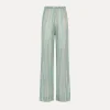 Sale forte_forte pantaloni flared in jacquard lurex acqua
