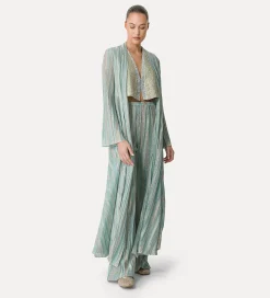 Sale forte_forte pantaloni flared in jacquard lurex acqua