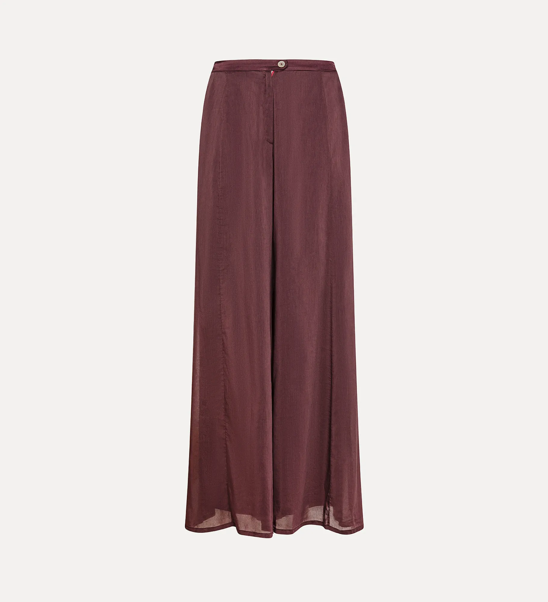 Fashion forte_forte pantaloni flared in voile di cotone e seta black orchid