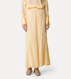 Online forte_forte pantaloni flared in voile di cotone e seta sole