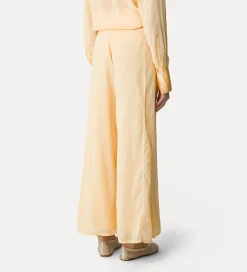 Online forte_forte pantaloni flared in voile di cotone e seta sole