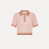 Clearance forte_forte polo uncinetto cropped petalo