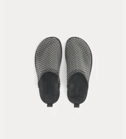 Fashion forte_forte sabot flat con rete di strass nero