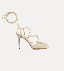 Clearance forte_forte sandali con tacco sottile ivory