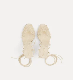 Clearance forte_forte sandali con tacco sottile ivory