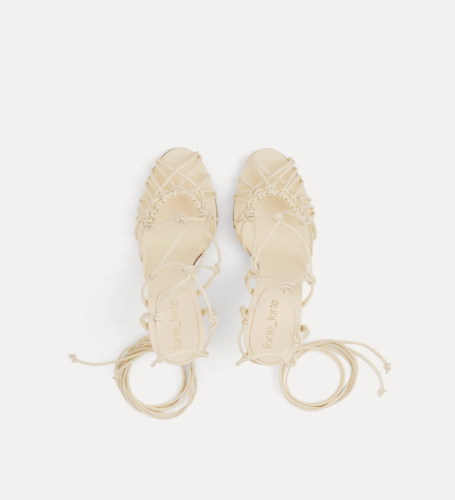 Clearance forte_forte sandali con tacco sottile ivory