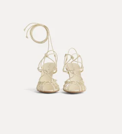 Clearance forte_forte sandali con tacco sottile ivory