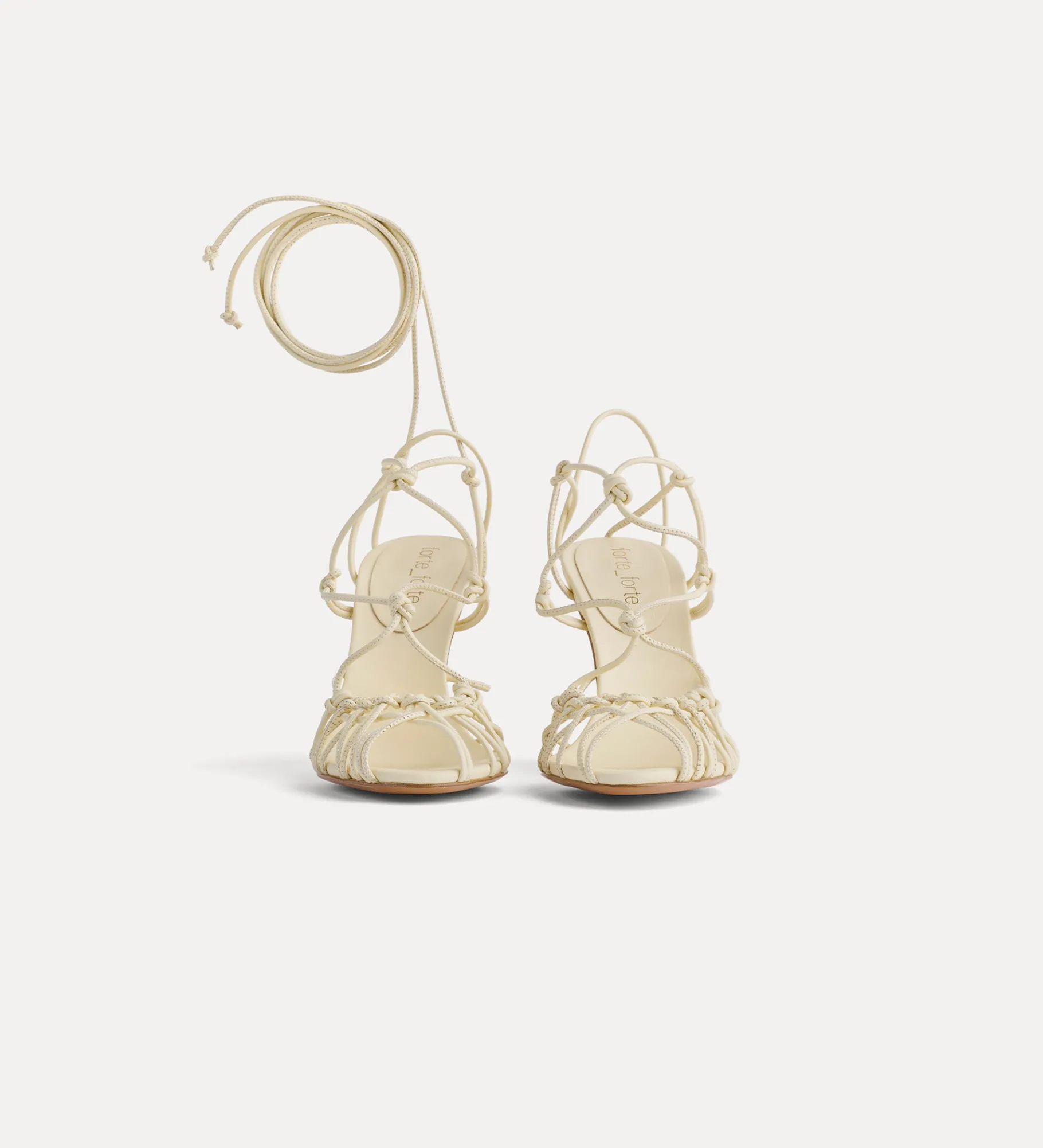 Clearance forte_forte sandali con tacco sottile ivory