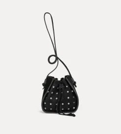 Fashion forte_forte secchiello in crosta con strass  nero