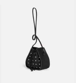 Fashion forte_forte secchiello in crosta con strass  nero