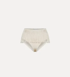 Fashion forte_forte slip a vita alta con frange orchidea