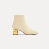 Best forte_forte stivaletti con tacco oro ivory