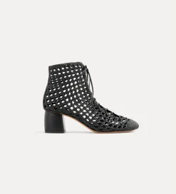 Clearance forte_forte stivaletti intrecciati nero